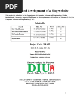 Design and Development of A Blog Site