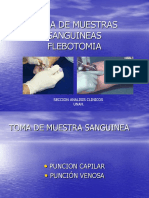 Toma de muestras sanguíneas: flebotomía y análisis clínicos