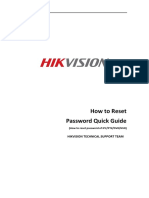 How To Reset Password Quick Guide: Hikvision Technical Support Team