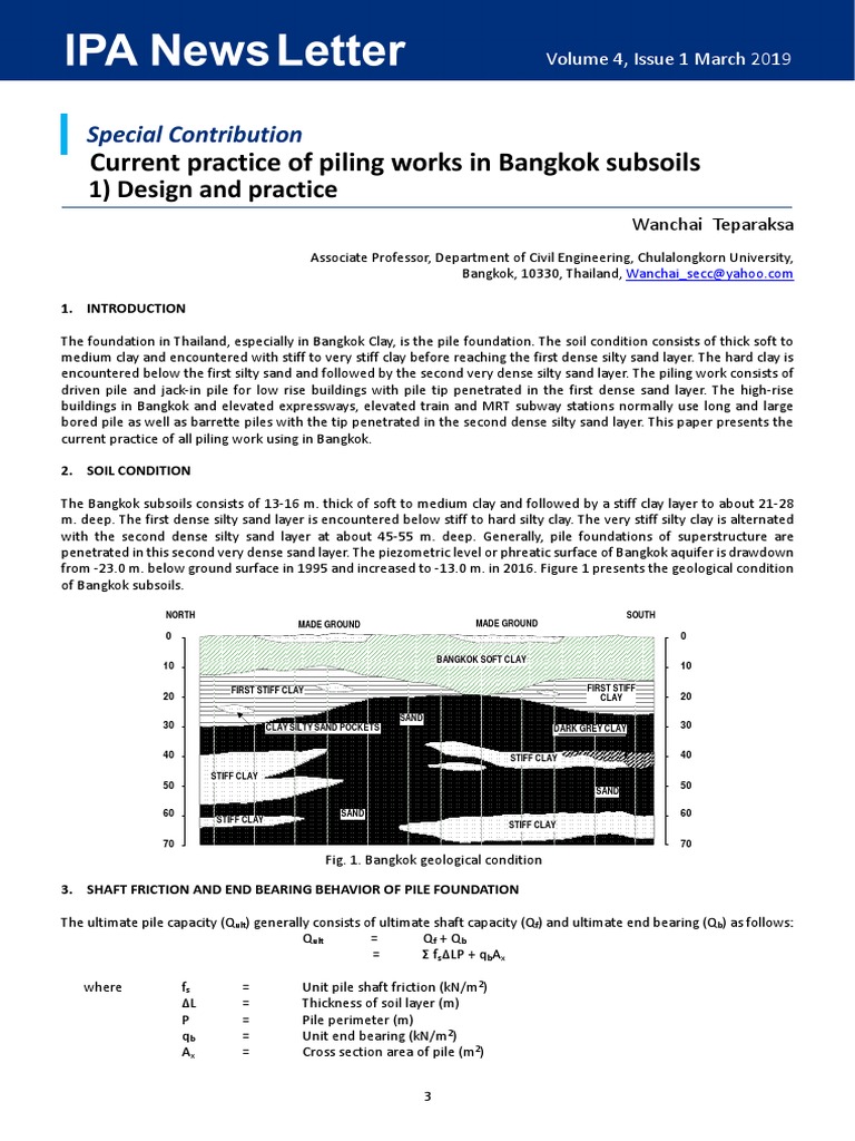 Bangkok Piling Practices | PDF | Deep Foundation | Geotechnical Engineering