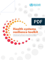 WHO - Health Systems Resilience Toolkit