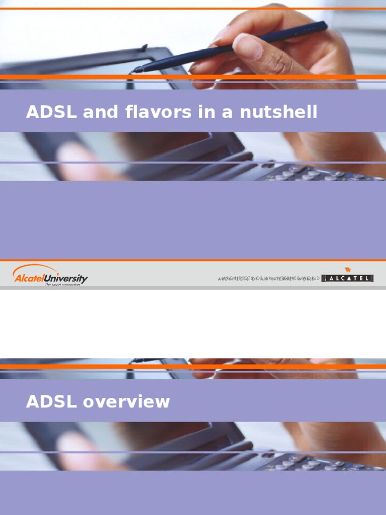 ADSL Overview and Variants Explained | PDF | Orthogonal Frequency ...