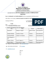 Learning & Development (L&D) Completion: Part 1: SUMMARY ACCOMPLISHMENT (To Be Accomplished by PMT Secretariat)