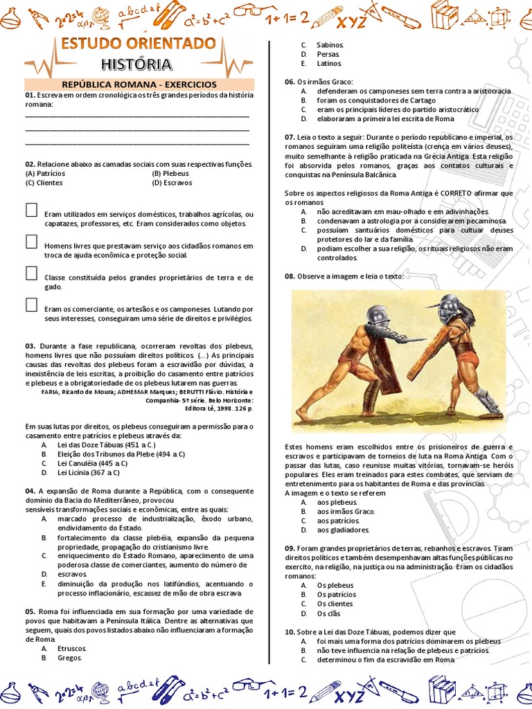 6 Ano - Roma | PDF | Roma Antiga | História Antiga