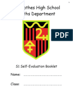 Mathematics S1 Self Evaluation Booklet A