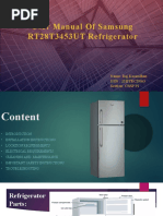 User Manual of Samsung RT28T3453UT Refrigerator: Name: Raj Kasaudhan USN: 21BTRCD063 Section: CSSP P1