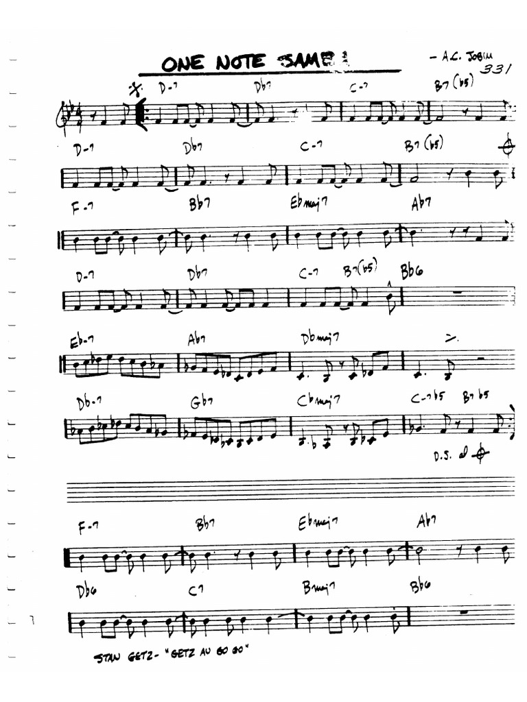 One Note Samba | PDF