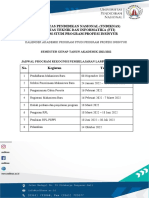 Jadwal Perkulihan PS - PPI Semster Genap 2021-2022