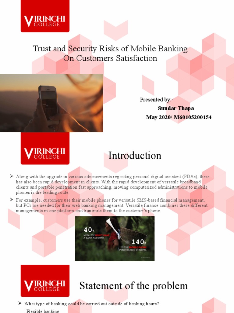 Trust and Security Risks of Mobile Banking On Customers Satisfaction ...