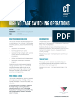 High Voltage Switching Operations: Course Snapshot