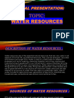 Oral Presentation of Water Resources