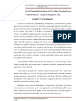 A Study On Role of Financial Institutions in Providing Housing Loans To Middle Income Group in Bangalore City.