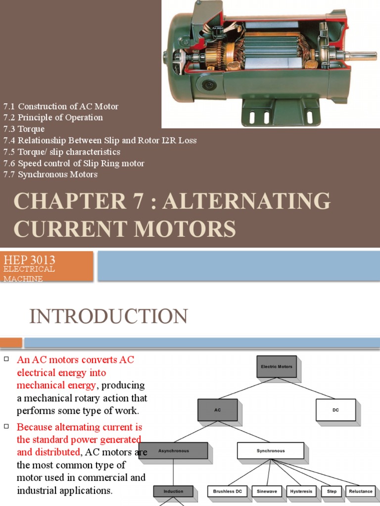 Chapter 7: Alternating Current Motors: Electrical Machine | Download ...