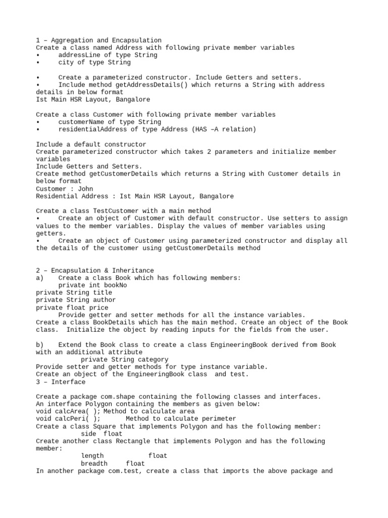 Assignment | PDF | Class (Computer Programming) | Method (Computer ...