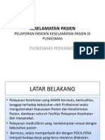 Sosialisasi KESELAMATAN PASIEN Puskesmas Pekkabata