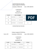 Blockwise Seating Arrangement