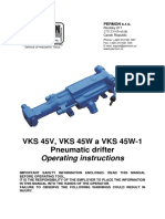 VKS 45V, VKS 45W A VKS 45W-1 Pneumatic Drifter: Operating Instructions