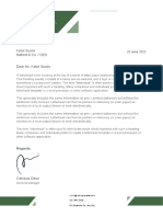 Green and White Clean Company Letterhead