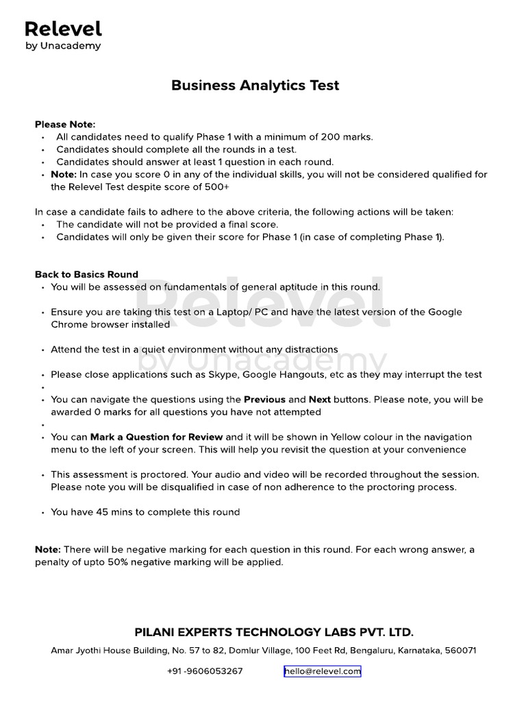 Business Analytics Test Phases | PDF | Computing | Information ...
