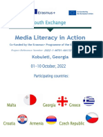 Infopack Media Literacy in Action Revised 2
