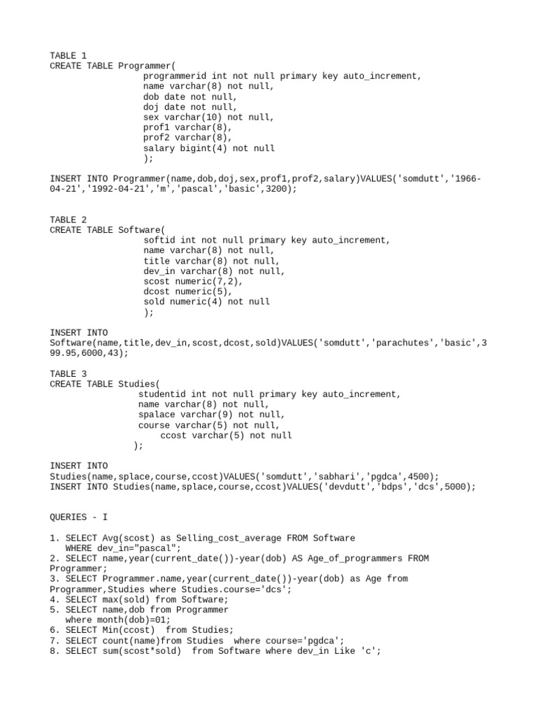 SQL | PDF | Databases | Sql