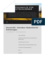 Deutsch B2 - Schreiben - Redemittel Für Erörterungen
