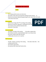 TOEFL Writing Task (1) Template