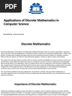 Applications of Discrete Mathematics in Computer Science: Presentation by - Chetan Parate