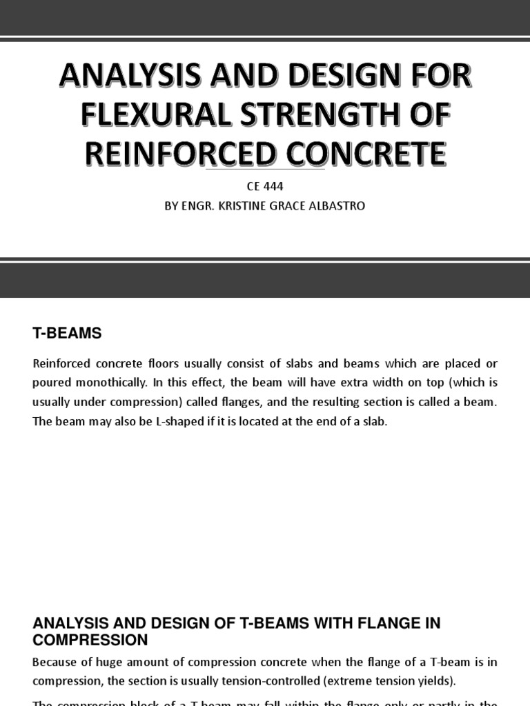 T-Beam Design and Analysis Guide | PDF | Beam (Structure) | Bending