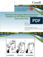 Overview of Ecological Risk Assessment Guidance For The Federal Contaminated Sites Action Plan