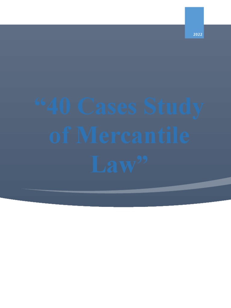mercantile law case study