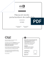 Moldes - P Scoa em Tecido Porta-Bombom de Coelha Fofa