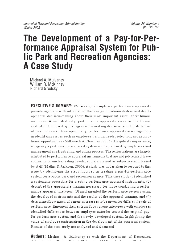 Pay For Performance | PDF | Performance Appraisal | Focus Group