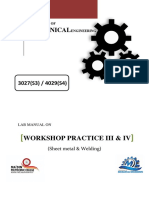 Mechanical: Workshop Practice Iii & Iv