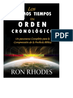 Los Ultimos Tiempos en Orden Cronologico Ron Rhode