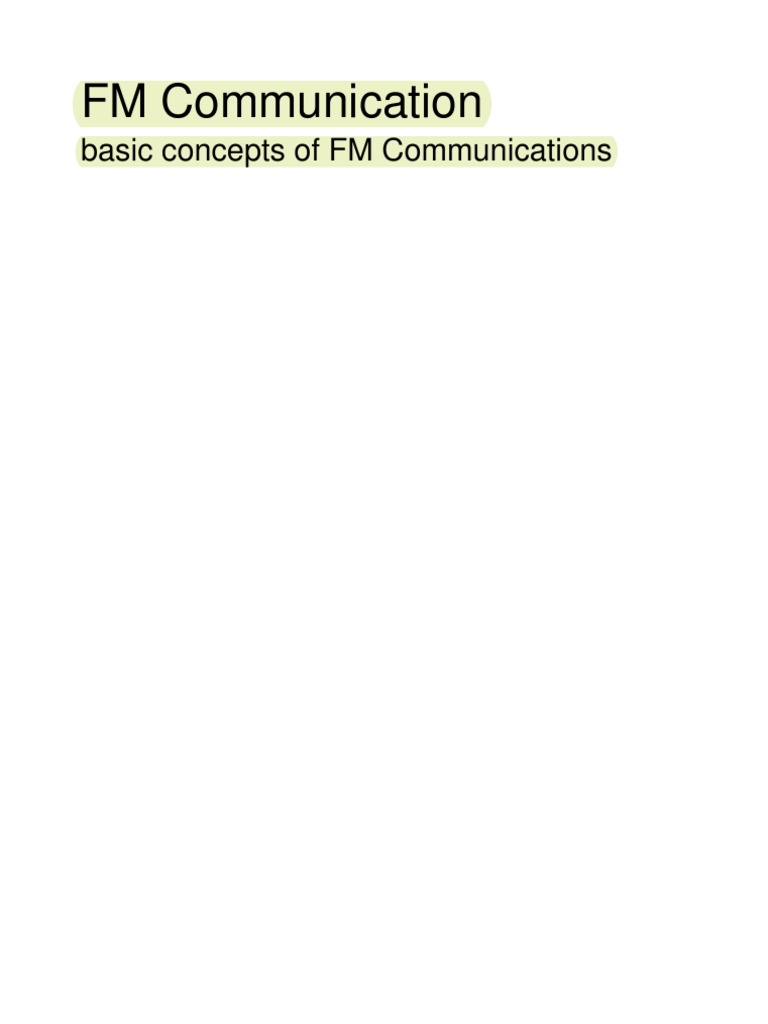 FM Communication PDF Telecommunication Communications Protocols photo