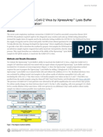 Inactivation of SARS-CoV-2 Virus by XpressAmp Lysis Buffer For Viral RNA Preparation