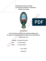 Evaluacion de Tratados para Las X de Prod No Tradicionales