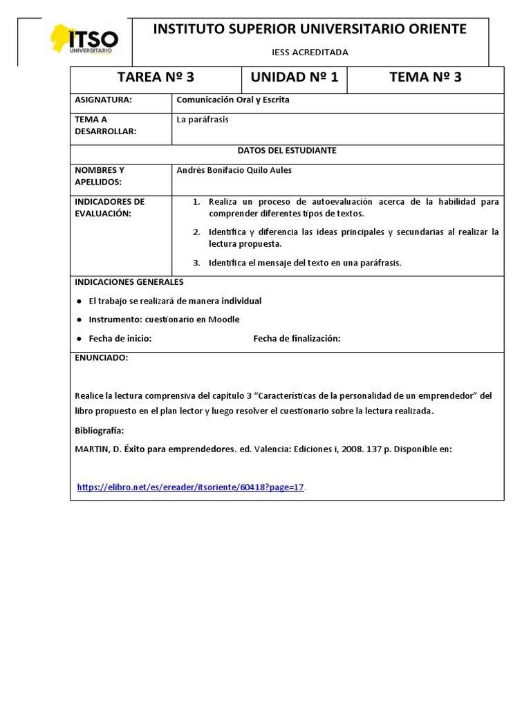 TS. Tarea - Tema 3 | PDF