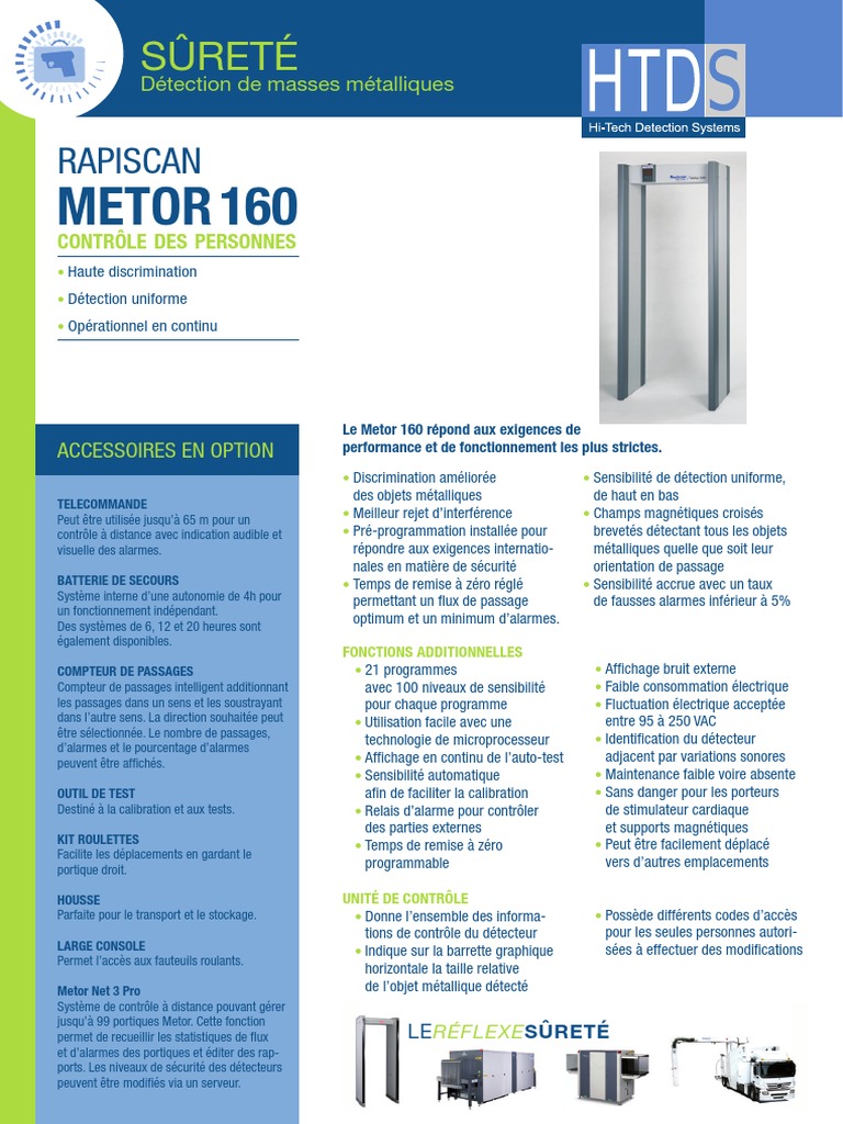 Système de Détection Métallique Metor 160 | PDF | Électrotechnique