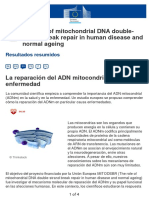 CORDIS - Article - 165013 Mitochondrial Dna Repair and Disease - Es