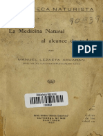 La Medicina Natural Al Alcance de Todos, Manuel Lezaeta 1927