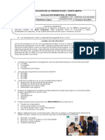 Evaluación bimestral de derechos y deberes de los niños