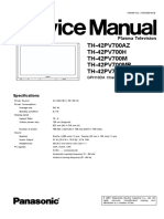 Panasonic Th-42pv700az th-42pv700h th-42pv700m th-42pv700mr th-42pv700mt Chassis Gph10da