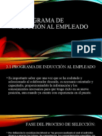 3.1 Programa de Inducción Al Empleado