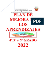 Plan de mejora de aprendizajes 2022 I.E. N° 22644