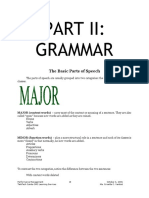 Grammar: The Basic Parts of Speech