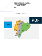 Mapa político del Ecuador con provincias y nacionalidades