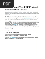 How To Load Test TCP Protocol Services With JMeter