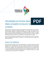 Ayuda energética LIHEAP para hogares de bajos ingresos